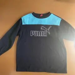 PUMA 長袖トレーナー 黒/青