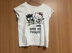 サンリオフリル付きTシャツ キティちゃん バツ丸 130 子供服 キッズ 白