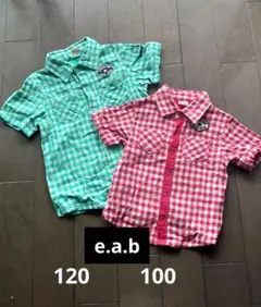 e.a.b半袖シャツ 100 120 2枚セット