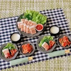ミニチュアフード 韓国料理 ポッサムセット