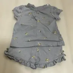 花柄 グレー ツーウェイ・ドレスオール
