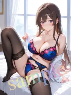 【高画質】AI美女　ポスター　美乳　巨乳　セクシー下着　F522