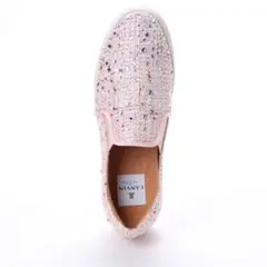 【新品】LANVIN ランバン ホットフィックススリッポンスニーカー （ピンク）