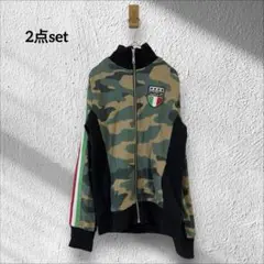 Moery sportモエリースポーツスウェット上下Sカモフラ柄ルームウェア
