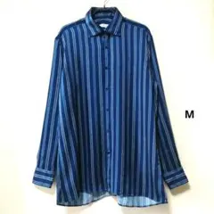Silvio Fiorello シルクシャツ ストライプ イタリア製 古着 M