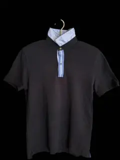 Massimo Dutti　濃紺のハーフジップポロシャツ
