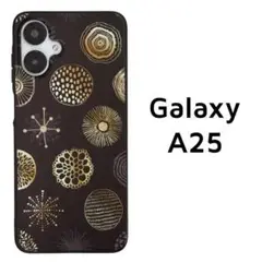 Galaxy A25 5G ケース ブラック サークル柄