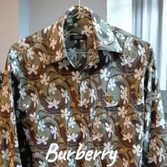 『美品』メンズ♡Burberry 花柄長袖シャツMサイズ♡一点物
