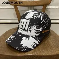 LOUDMOUTH ラウドマウス ゴルフキャップ ブラック 総柄