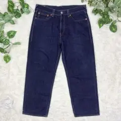 美品　リーバイス　STAY LOOSE　濃紺　ルーズストレートデニムパンツ　36