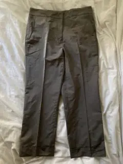 JIL SANDER アンクルスラックス シルク混 光沢 グレー 34