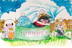 るんるんぷーる　8/20 10（原画）ポストカードのみ