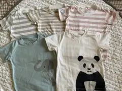 保育園用に◎ Tシャツ 5枚セット 100cm まとめ売り　無印　動物　ボーダー