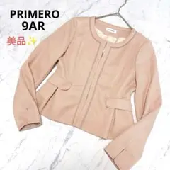 【美品】ライムストーン ノーカラージャケット セレモニー ワッフル生地 M