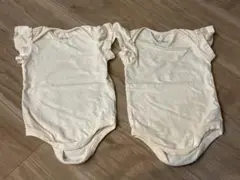 フリル付きボディスーツ 2枚セット