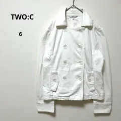 TWO:C トゥーシー　ダブルブレストジャケット　白　ミリタリー　アウター