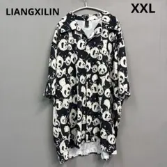 LIANGXILIN パンダ　半袖　トップス　シャツ　XXLサイズ