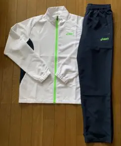 ★未使用★ 上M・下S・アシックス・クロスジャケット・セットアップ・薄手ジャージ