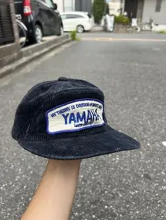80s YAMAHA コーデュロイ キャップ 企業ロゴ vintage cap