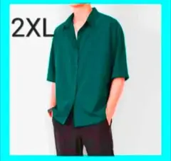 2XL⭐️シャツ メンズ 半袖 無地 カジュアルシャツ 快適な 通気性 シンプル