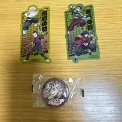 【鬼滅の刃】　童磨缶バッジ　アクリルカードセット