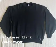90’s Russell ブラックスウェットLサイズ　メキシコ製