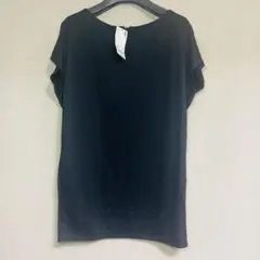 新品　UNIQLO ユニクロ　メランジチュニック　半袖　ブラック