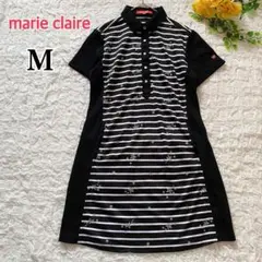 marie claire　星の刺繍　ボーダーワンピース　Mサイズ