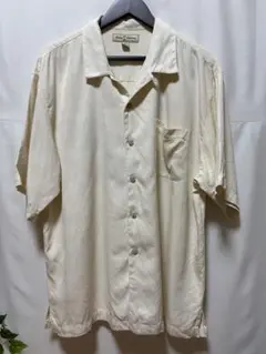 Tommy Bahama トミーバハマ シルクシャツ 半袖 XL 刺繍入り