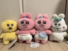 おぱんちゅうさぎ、んぽちゃむ、きみまろのぬいぐるみ4体セット