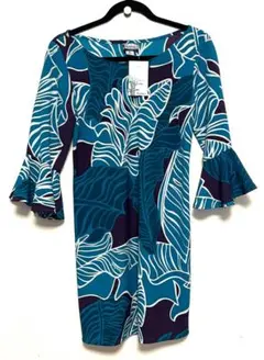 【新品タグ付】Manuheali'i 葉柄プリント ワンピース S