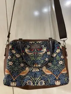 ウイリアムモリス いちご泥棒 ボストン型ショルダーバッグ