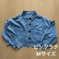 ピンクラテ　デニム　トップス　Mサイズ