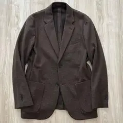 【美品】UNIQLO コンフォート2Bジャケット ブラウン M 452734