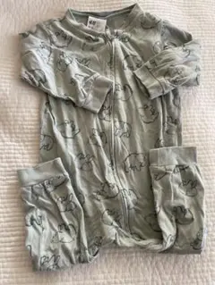 H&M 動物柄ロンパース グリーン　12M 80