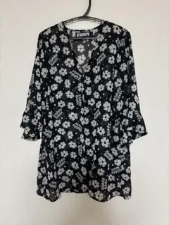 ZIDDY キッズ シースルー羽織り フレア袖 140cm
