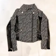 さらにお値下げしました⭐︎ROCKな雰囲気　ゼブラ柄メッシュライダース