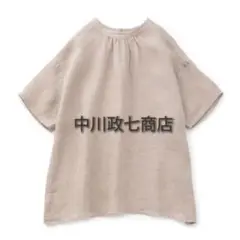 4139 中川政七商店 今季 麻のかや織 モックネックブラウス ( 生成り)