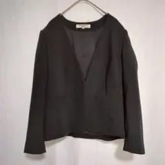 ナチュラルビューティーベーシック ノーカラージャケット　S　ブラック