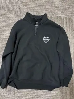 THRASHER ハーフジップ ブラック スウェット M