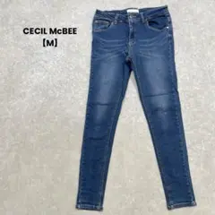 a2338＊CECIL McBEE スキニーデニム　ブルー【M】カジュアル