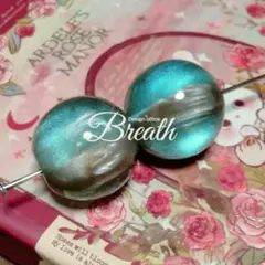 〈レジン〉人工タイガーアイ16 mmビーズ2個（アクセサリー用））