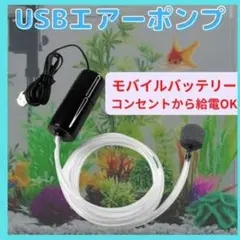 エアーポンプ 水槽 アクアリウム USB 酸素ストーン エアーレーション
