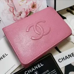 シャネルCHANEL❣️キャビアスキン✨ココマーク❣️三つ折コンパクトウォレット