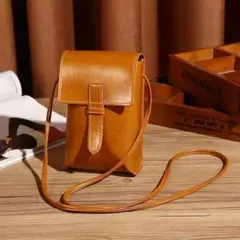 ショルダーバック 携帯電話用バック 旅行 スマホショルダー 高級感 合皮 合革
