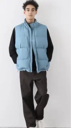 オーラリー SUVIN HIGH COUNT CLOTH DOWN VEST