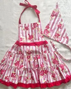 新品　キッズ　エプロン　三角巾　セット