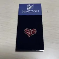 SWAROVSKI スワロフスキー ハート ブローチ 【極美品】
