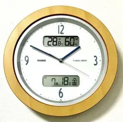 【casio カシオ wave ceptor 電波 掛け時計】　《★美品》