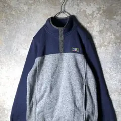 【ヴィンテージ】エルエルビーン ハーフボタンスウェット グレー 古着 AS123